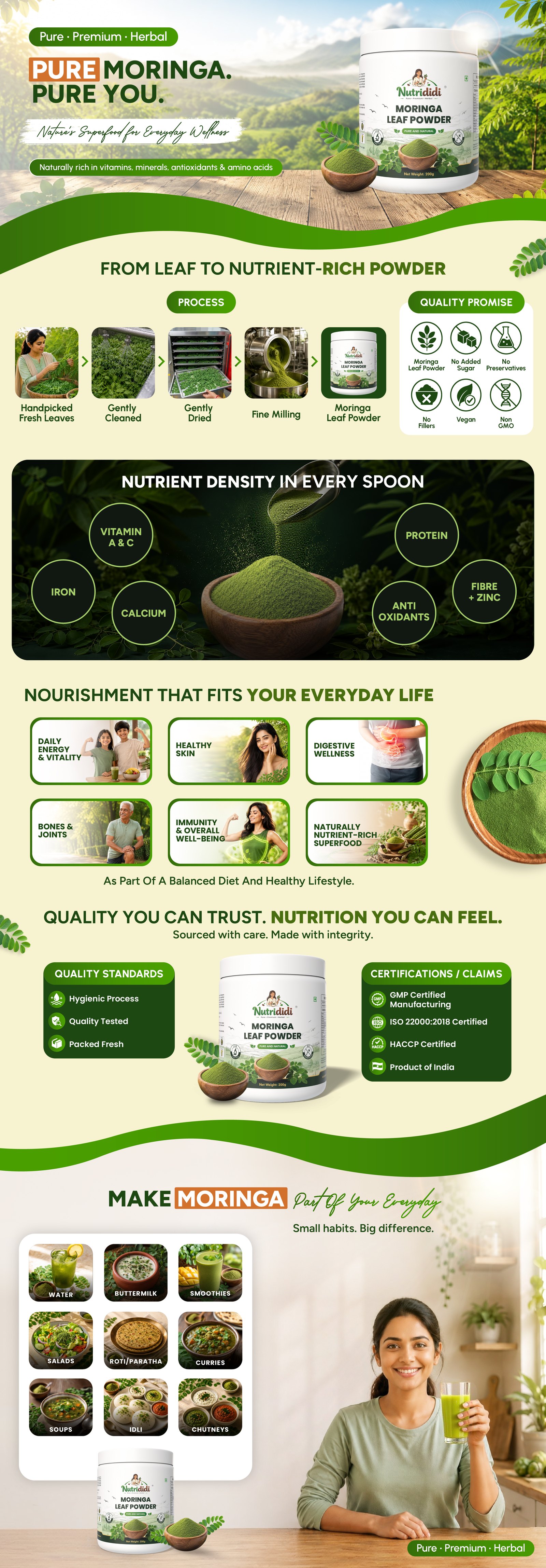 Nutrididi Moringa Leaf Powder - Product Highlights